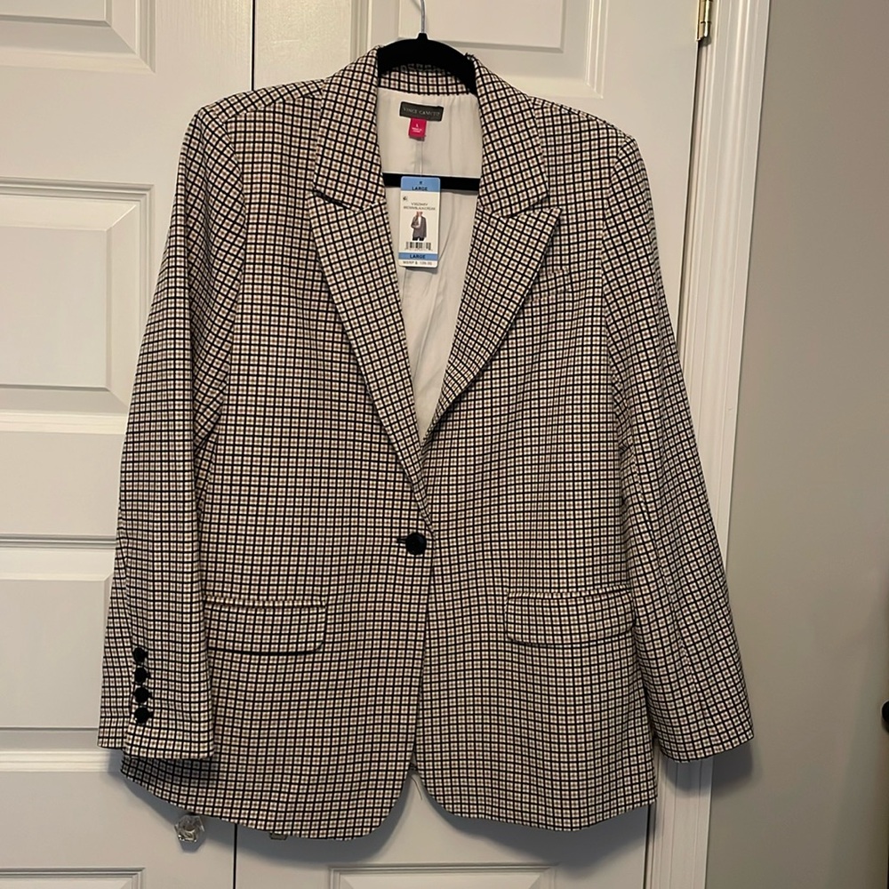 Vince Camuto checked blazer
